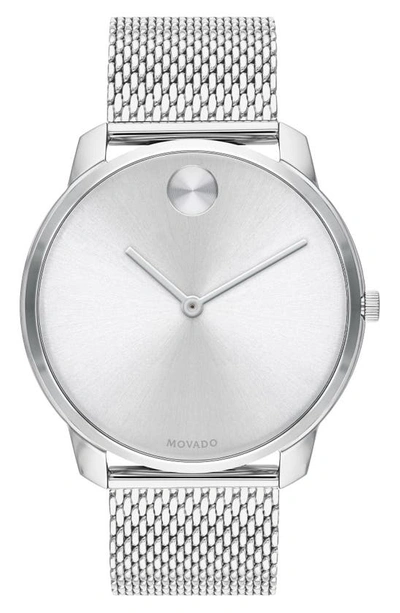 Shop Movado Bold Mesh Bracelet Watch, 42mm In Silver