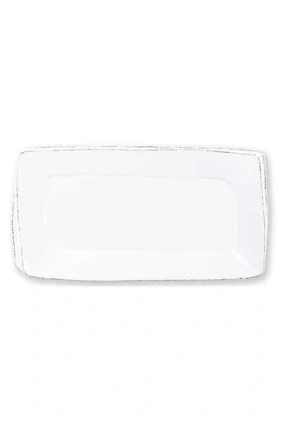 Shop Vietri Lastra Rectangular Stoneware Platter In White