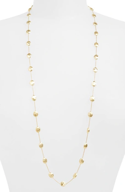 Shop Marco Bicego 'siviglia' Long Disc Station Necklace In Yellow Gold