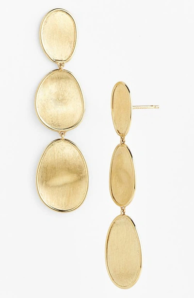 Shop Marco Bicego Lunaria 18k Yellow Gold Small Triple Drop Earrings