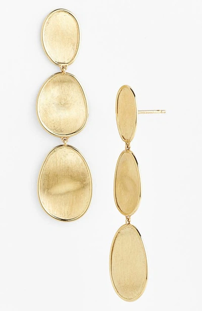 Marco Bicego 18k Yellow Gold Lunaria Three Tiered Drop Earrings In Yellow Gold