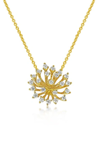 Shop Hueb Luminus Large Pendant Necklace In Yellow Gold