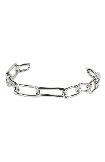 Shop Alexis Bittar Future Antiquity Chain Link Bracelet In Rhodium