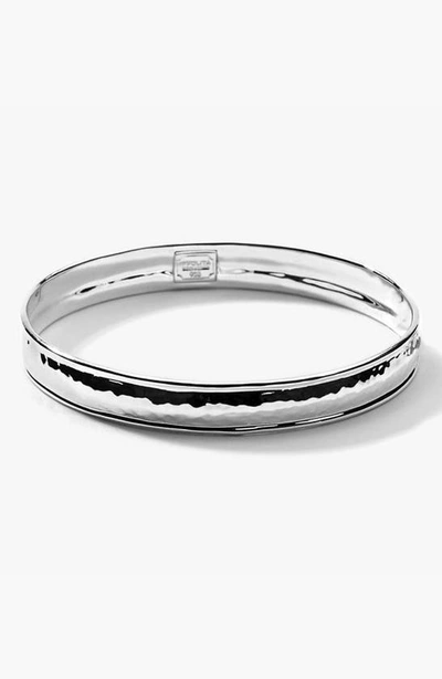 Shop Ippolita 'goddess' Hammered Bangle In Sterling Silver