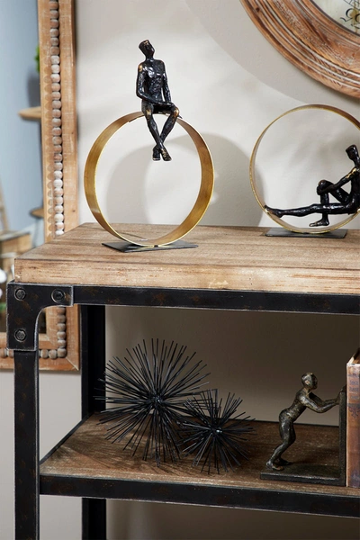 Willow Row Black Resin Modern Sculpture In Black