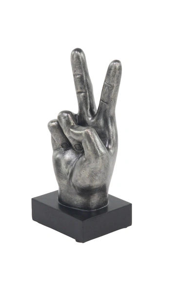 Shop Willow Row Silver Polystone Traditional Hand Sculpture