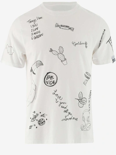 Shop Golden Goose T-shirts And Polos In White/black/grey