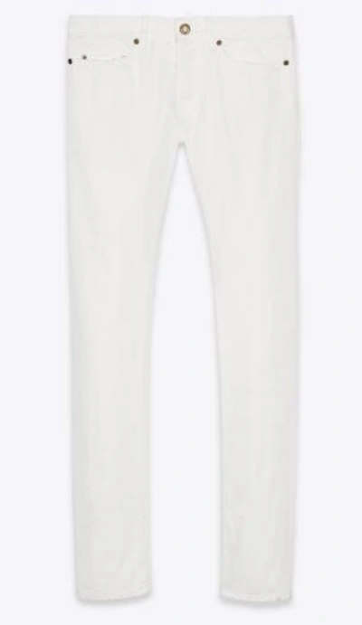 Shop Saint Laurent Jeans In Bianco