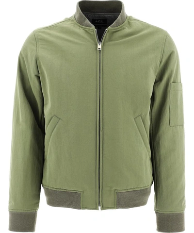 Shop Apc "gregoire" Bomber Jacket In Green