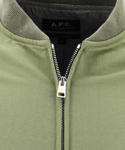 Shop A.p.c. "gregoire" Bomber Jacket In Green