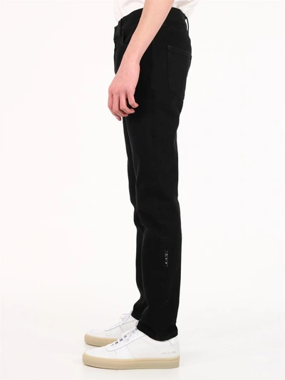 Shop Off-white Skinny Jeans Diagonal Pocket In Black