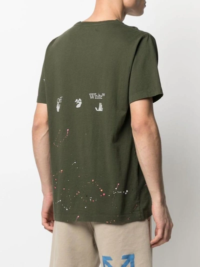 Shop Off-white Off White T-shirts And Polos Green