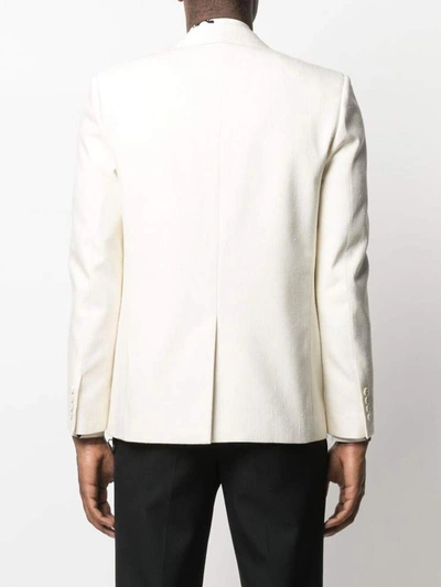 Shop Saint Laurent Jackets White