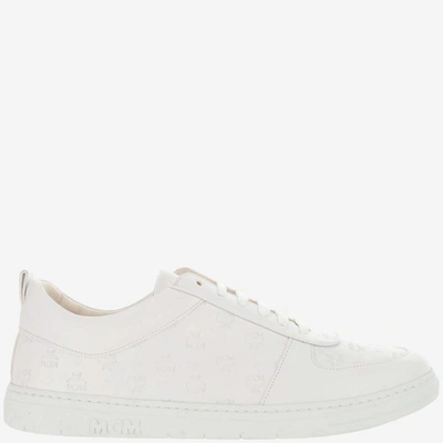 Shop Mcm Sneakers In Bianco