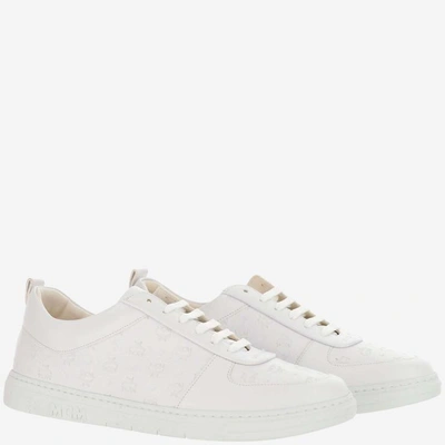 Shop Mcm Sneakers In Bianco