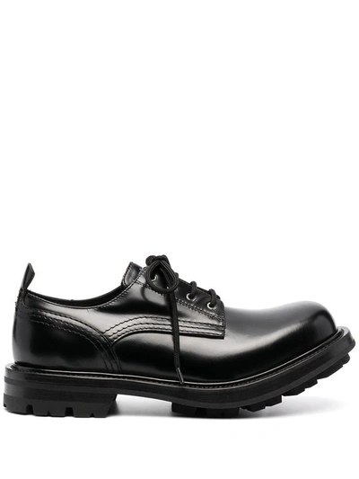 Shop Alexander Mcqueen Flat Shoes Black