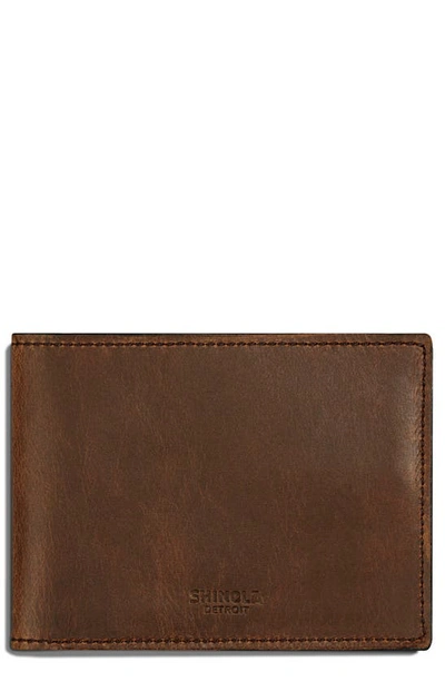 Shop Shinola Navigator Leather Wallet In Medium Brown