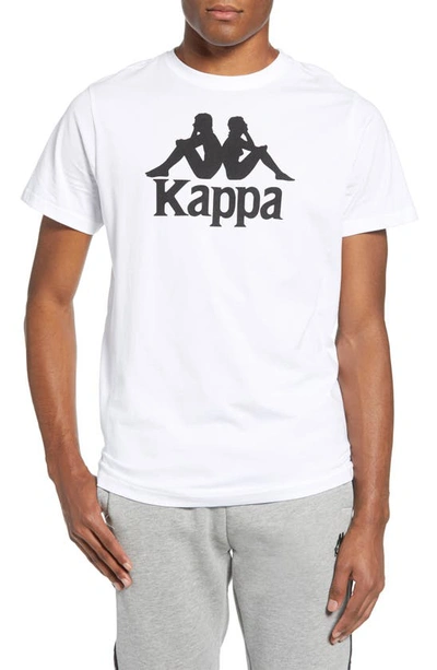 Shop Kappa Authentic Estessi Logo T-shirt In White-black 904