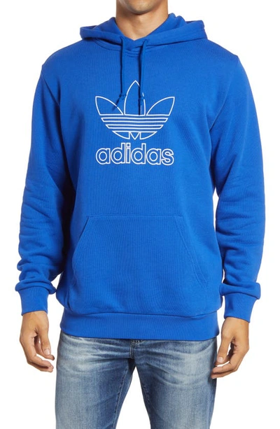 Adidas Originals Adidas Men's Originals Outline Trefoil Hoodie In Team Blue | ModeSens