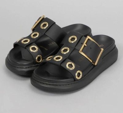 Shop Alexander Mcqueen Sandals Black