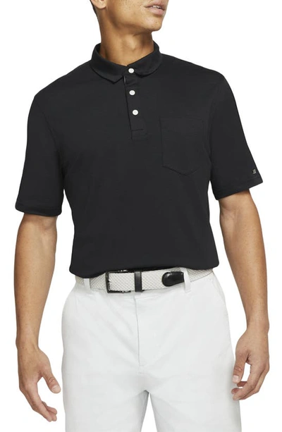 Shop Nike Dri-fit Player Golf Polo In Black/brushed Silver