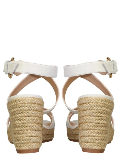 Shop Stuart Weitzman Zuzu Sandals With Wedge In White