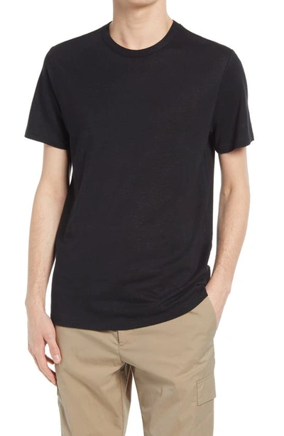 Shop Rag & Bone Slub Linen & Cotton T-shirt In Black