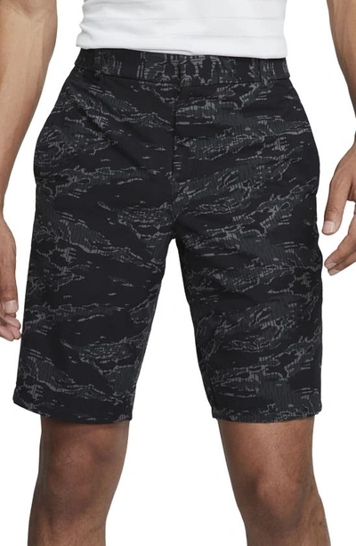 Shop Nike Flex Camo Golf Shorts In Black/ Black