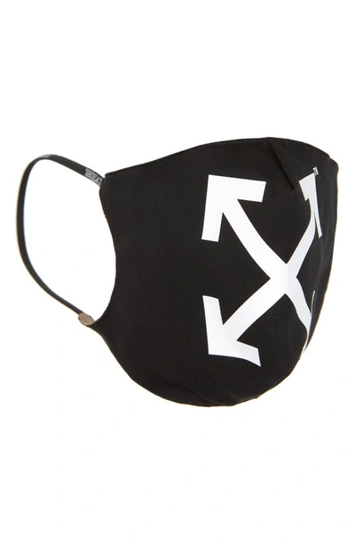 Shop Off-white Arrow Logo Adult Face Mask In Black/ White