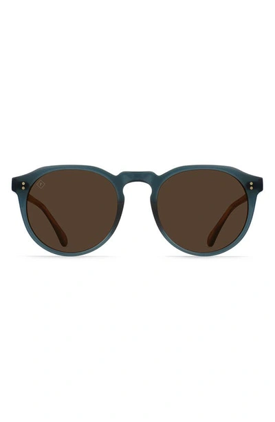 Shop Raen Remmy 49mm Polarized Round Sunglasses In Cirus/ Vibrant Brown Polar