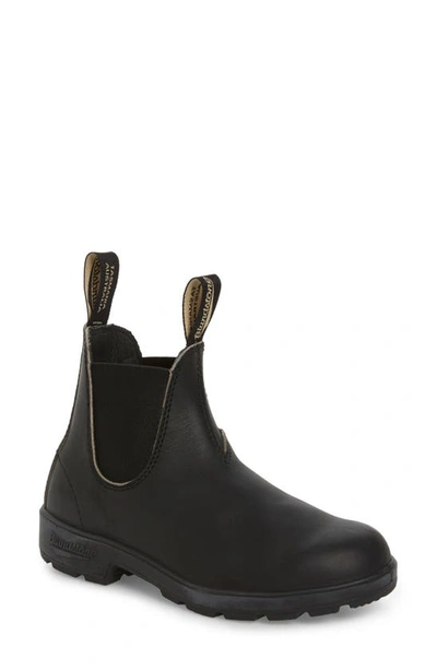 Shop Blundstone Footwear Stout Water Resistant Chelsea Boot In Stout Brown/ Navy Leather