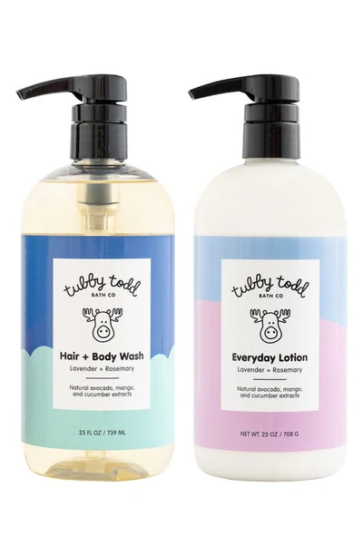 Shop Tubby Todd Bath Co. The Wash & Lotion Bundle In Lavendar & Rosemary