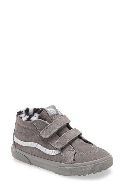 Shop Vans Sk8-mid Reissue V Mte Water Resistant Fleece Lined Sneaker In Checkerboard/ Frost Gray