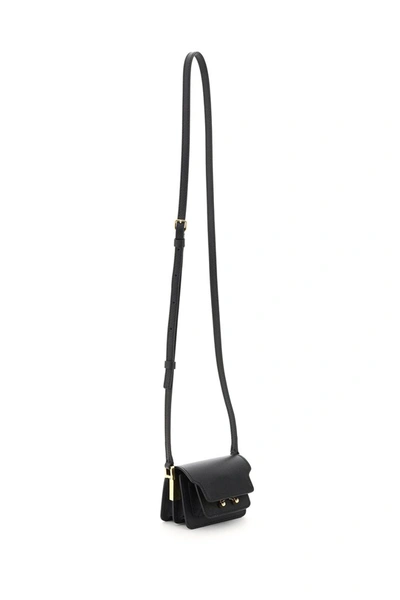 Shop Marni Trunk Nano Bag In Black Dune