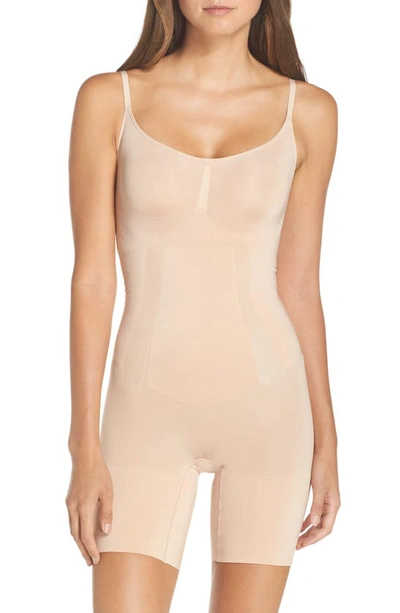 Shop Gucci Oncore Mid Thigh Shaper Bodysuit In Soft Nude