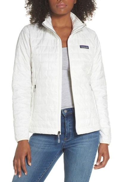 Shop Patagonia Nano Puff(r) Water Resistant Jacket In Birch White