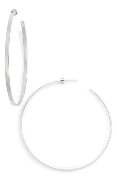 Shop Jennifer Zeuner Hoop Earrings In Sterling Silver