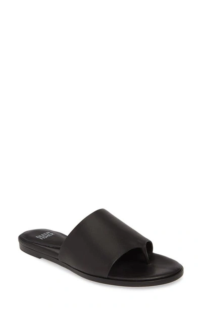 Shop Eileen Fisher Edge Sandal In Black Washed Leather