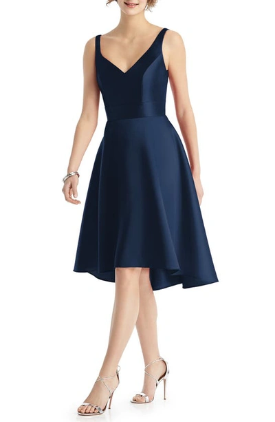 Shop Alfred Sung Sweetheart Neck Cocktail Dress In Midnight
