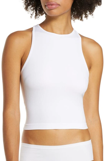 Shop Free People Hayley Racerback Brami Crop Top In White