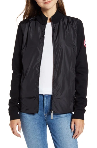 Canada Goose Windbridge Zip-up Nylon Sweatshirt In Black