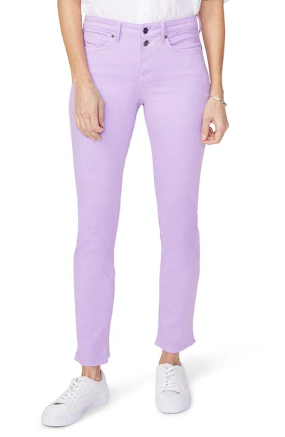 Shop Nydj Sheri High Waist Slim Fit Crop Jeans In Lilac Breeze