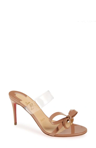 Shop Christian Louboutin Just Nodo Bow Sandal In Nude