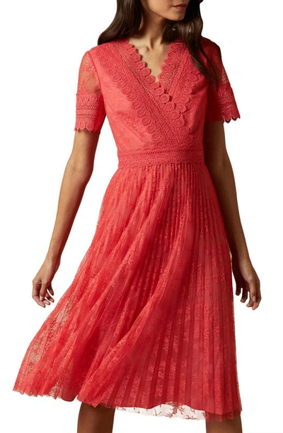Shop Ted Baker Sonyyia Faux Wrap Dress In Coral