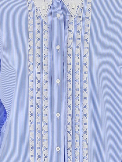 Shop Ermanno Scervino Shirts In White/periwinkle