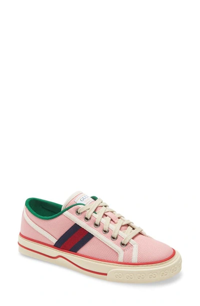 Shop Gucci Tennis 1977 Lace-up Sneaker In Wild Rose