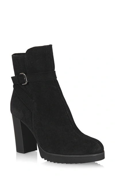 Shop La Canadienne Meadow Waterproof Bootie In Black/ Black Suede