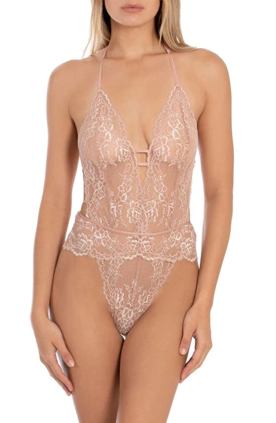 Shop In Bloom By Jonquil Lace Teddy In Cameo Rose