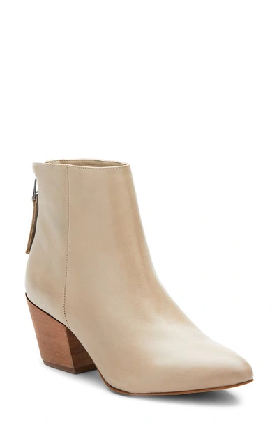 Shop Matisse Croft Pointed Toe Bootie In Bone Leather