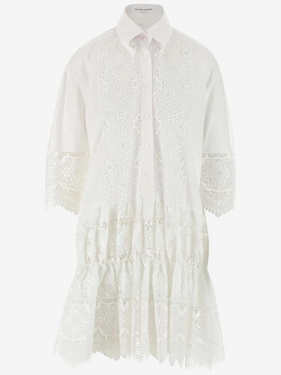 Shop Ermanno Scervino Dresses In Optic White